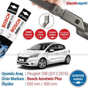Bosch Aerotwin Peugeot 208 2012-2016 Silecek Takımı