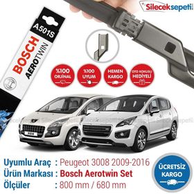 Bosch Aerotwin Peugeot 3008 2009-2016 Silecek Seti
