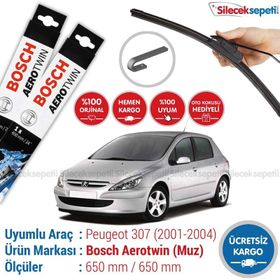 Bosch Aerotwin Peugeot 307 2001-2004 Silecek Takımı