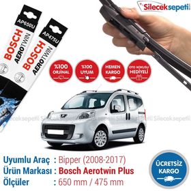 Bosch Aerotwin Peugeot Bipper 2008-2017 Silecek Seti