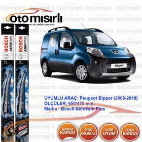 Bosch Aerotwin Peugeot Bipper 2008-2018 Silecek Seti