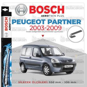 Bosch Aerotwin Peugeot Partner 2002-2009 Ön Muz Silecek Takımı