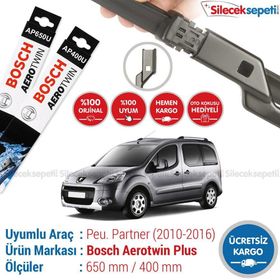 Bosch Aerotwin Peugeot Partner 2009-2016 Muz Silecek Takımı