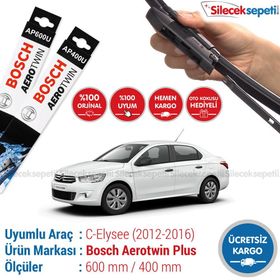 Bosch Aerotwin Plus Citroen C-Elysee 2012-2016 Silecek Seti