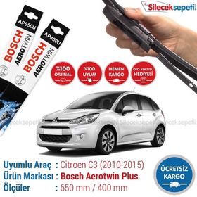 Bosch Aerotwin Plus Citroen C3 2010-2015 Silecek Takımı