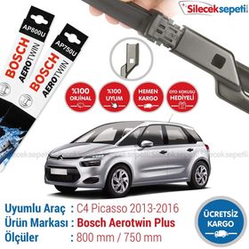 Bosch Aerotwin Plus Citroen C4 Picasso 2013-2016 Silecek Takımı
