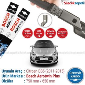 Bosch Aerotwin Plus Citroen DS5 2011-2015 Silecek Takımı