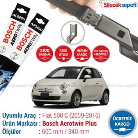Bosch Aerotwin Plus Fiat 500C 2009-2014 Silecek Takımı