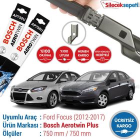 Bosch Aerotwin Plus Ford Focus 3 2012-2017 Silecek Takımı