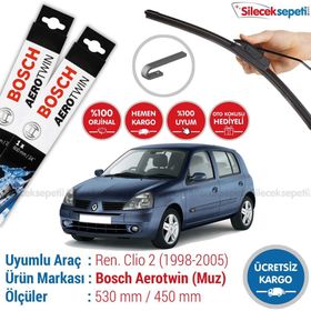 Bosch Aerotwin Renault Clio 2 1998-2005 Silecek Takımı