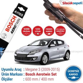 Bosch Aerotwin Renault Megane 3 2010-2015 A116S Silecek Takımı