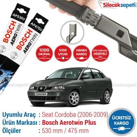 Bosch Aerotwin Seat Cordoba 2006-2009 Silecek Takımı