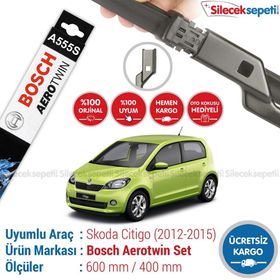 Bosch Aerotwin Skoda Citigo 2012-2015 Silecek Takımı