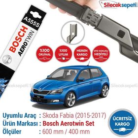 Bosch Aerotwin Skoda Fabia 2015-2021 Muz Tipi Ön Silecek Takımı