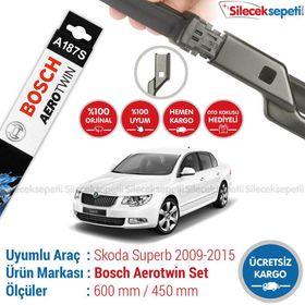 Bosch Aerotwin Skoda Superb 2009-2015 Muz Silecek Takımı