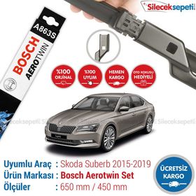 Bosch Aerotwin Skoda Superb 2015-2019 Silecek Takımı