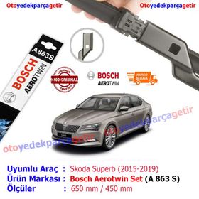 Bosch Aerotwin Skoda Superb 2015-2019 Silecek Takımı