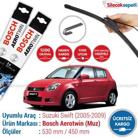 Bosch Aerotwin Suzuki Swift 2005-2009 Silecek Takımı