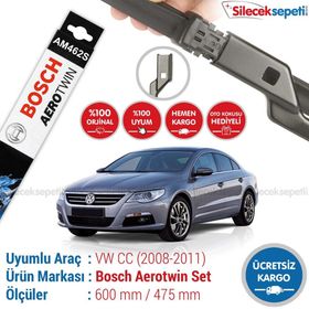 Bosch Aerotwin Volkswagen CC 2008-2011 Silecek Takımı
