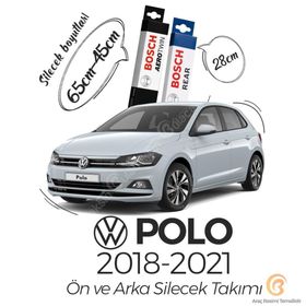 Bosch Aerotwin Volkswagen Polo 2018-2019 Uyumlu Ön Arka Silecek Takımı