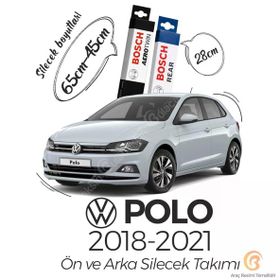Bosch Aerotwin Volkswagen Polo 2018-2019 Uyumlu Ön Arka Silecek Takımı