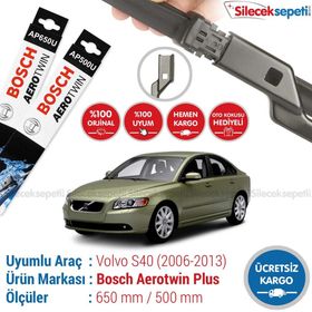 Bosch Aerotwin Volvo S40 2006-2013 Muz Silecek Takımı