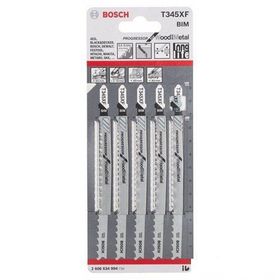 Bosch Ahşap Ve Metal İçin T 345 XF 5 Li Paket Dekupaj Testeresi Bıçağı