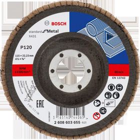 Bosch Alox 115 mm 120 Kum Standard Seri Flap Disk