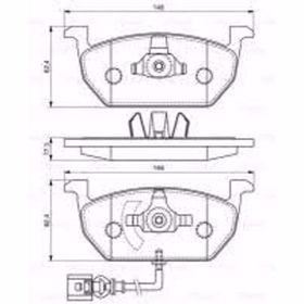 Bosch Audi A3 1.4 TFSI 2013-2019 Ön Fren Balatası