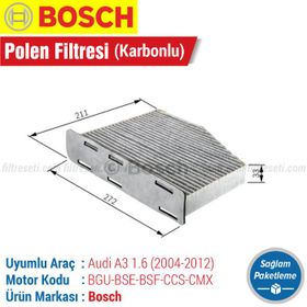 Bosch Audi A3 1.6 2004 2012 Filtre Bakım Seti