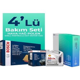 Bosch Audi A3 1.6 Dizel Shell Motor Yağlı 2012-2019 4'lü Filtre Bakım Seti