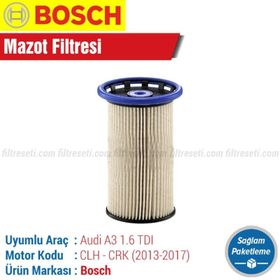 Bosch Audi A3 1.6 TDI Mazot Filtresi
