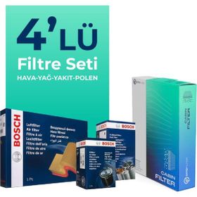 Bosch Audi A4 2.0 TDI 2004-2009 4'lü Filtre Bakım Seti