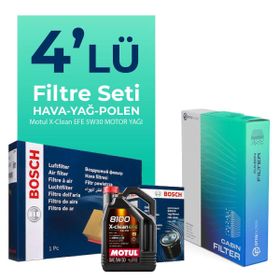 Bosch Audi A4 45 TFSI Motul Motor Yağlı 2018-2023 4'lü Filtre Bakım Seti