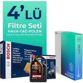 Bosch Audi A5 1.4 TFSI Motul Motor Yağlı 2017-2021 4'lü Filtre Bakım Seti