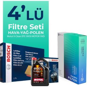 Bosch Audi A5 2.0 Dizel Motul Motor Yağlı 2017-2021 4'lü Filtre Bakım Seti