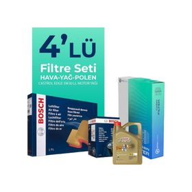 Bosch Audi A6 2.0 Dizel Motul Motor Yağlı 2008-2011 5'li Filtre Bakım Seti