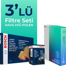 Bosch Audi A6 2.0 TFSI 2005-2011 3'lü Filtre Bakım Seti