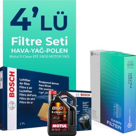 Bosch Audi A6 2.0 TFSI Motul Motor Yağlı 2005-2011 4'lü Filtre Bakım Seti