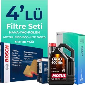 Bosch Audi Q2 1.0 TFSI Motul Motor Yağlı 2016-2023 4'lü Filtre Bakım Seti