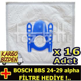 Bosch BBS 24-29 Alpha Toz 16 Adet Süpürge Torbası