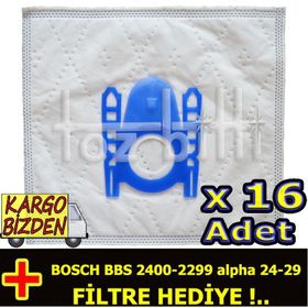 Bosch BBS 2400-2299 Alpha 24-29 Toz 16 Adet Süpürge Torbası
