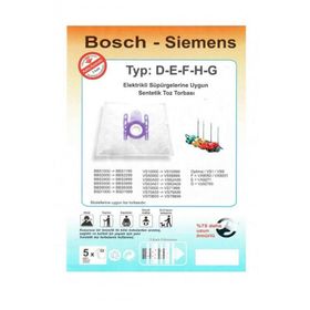 Bosch BBS 6000 6309 Activa Serisi Bez 5 Adet Uyumlu Süpürge Toz Torba
