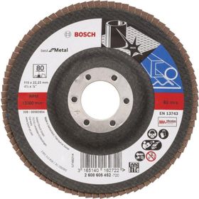 Bosch Best Serisi 115 mm 80 Kum Metal Flap Disk