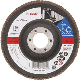 Bosch Best Serisi 115 mm 80 Kum Metal Flap Disk