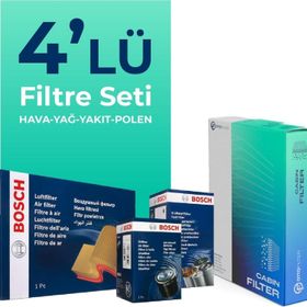 Bosch BMW 1.16D 2019-2023 4'lü Filtre Bakım Seti