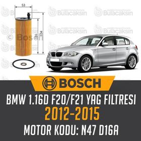 Bosch BMW 1.16D F20/F21 2012-2015 Yağ Filtresi