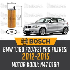 Bosch BMW 1.16D F20/F21 2012-2015 Yağ Filtresi