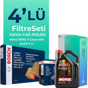 Bosch BMW 1.16D Motul Motor Yağlı 2015-2019 4'lü Filtre Bakım Seti