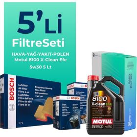 Bosch BMW 1.16D Motul Motor Yağlı 2015-2019 5'li Filtre Bakım Seti